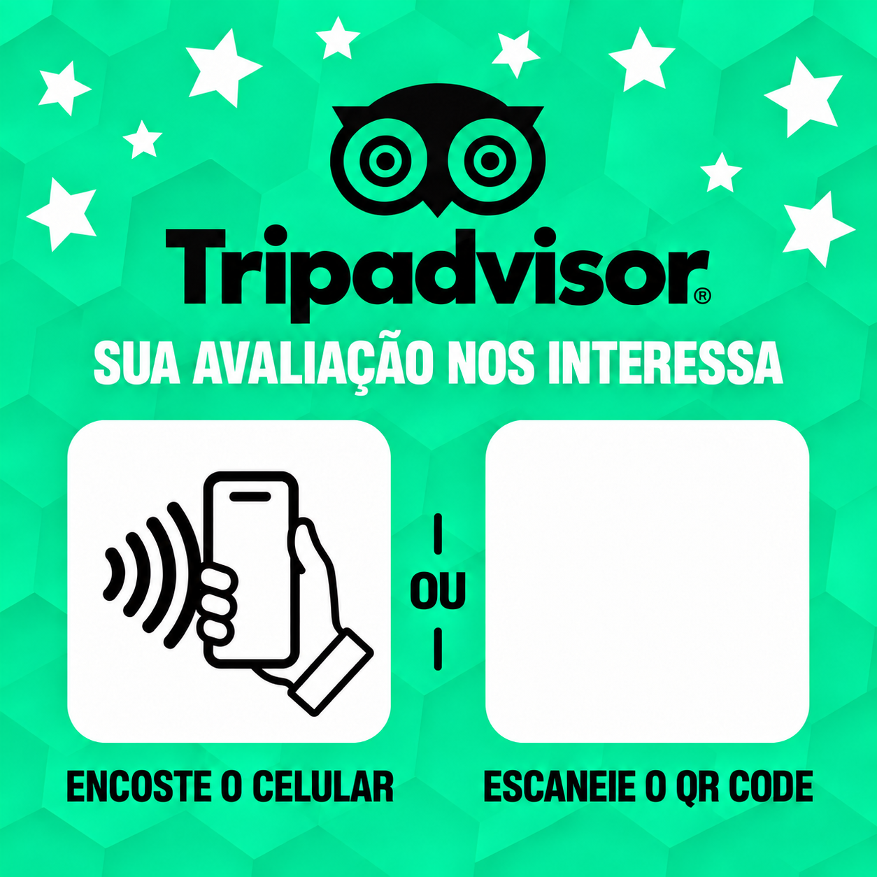 Arte da placa Tripadvisor em pé